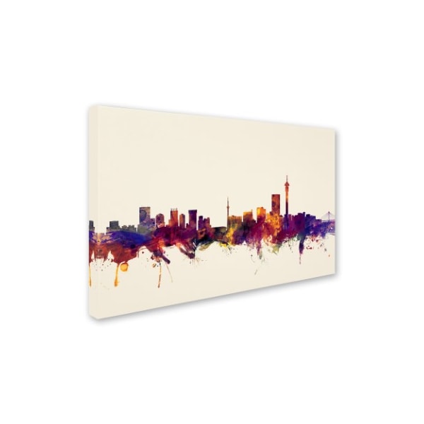 Michael Tompsett 'Johannesburg Skyline' Canvas Art,12x19